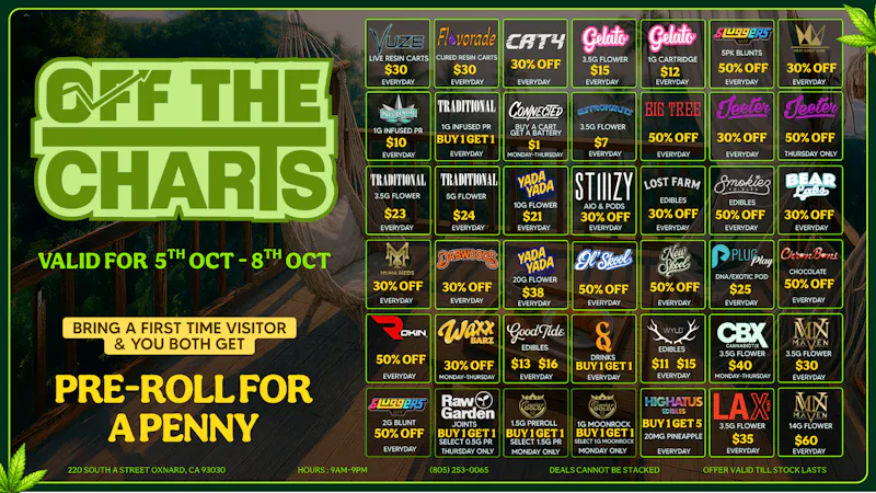 Off the Charts - Oxnard BEST DEALS IN TOWN!!!