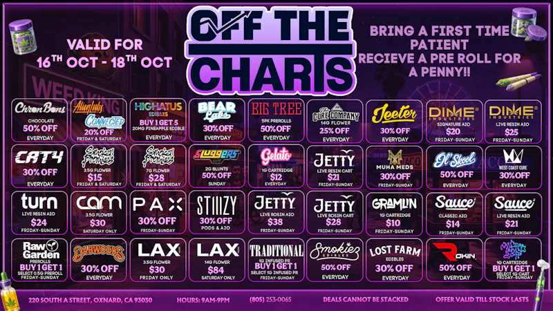 Off the Charts - Oxnard BEST DEALS IN TOWN!!!