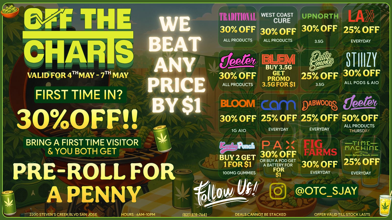 Off The Charts - San Jose DEALS THAT ACTUALLY HIT