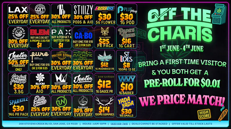 Off The Charts - San Jose 🔥 OFF THE CHARTS DEAL DROP 🔥