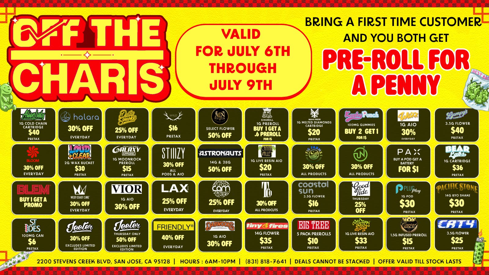 Off The Charts - San Jose POST 4TH SALES