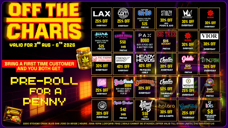 Off The Charts - San Jose COSMIC GALAXY DEALS