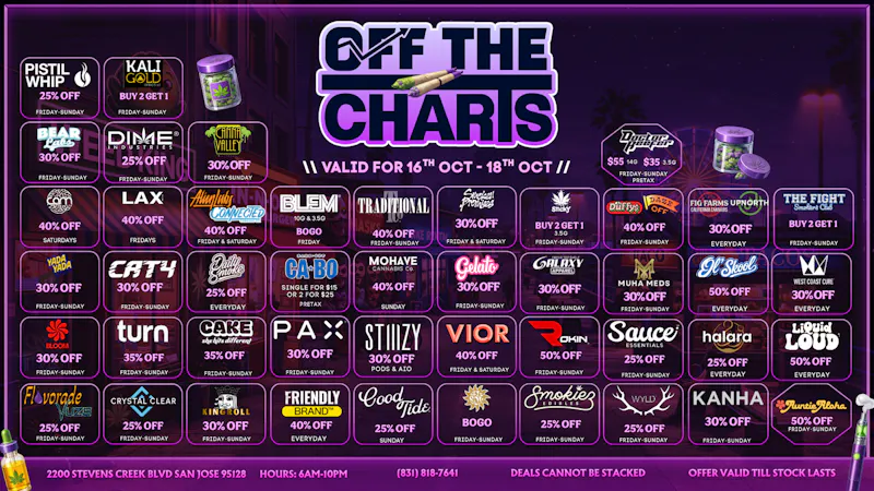 Off The Charts - San Jose Spooktacular Deals! 💀🕷️🕸️