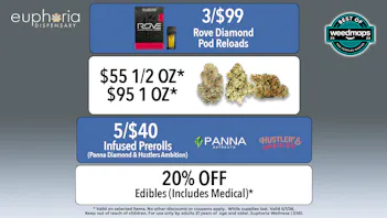 Euphoria Wellness - Marijuana Dispensary 3/$99 Rove Diamond Pod | $55 1/2oz - $95 1oz