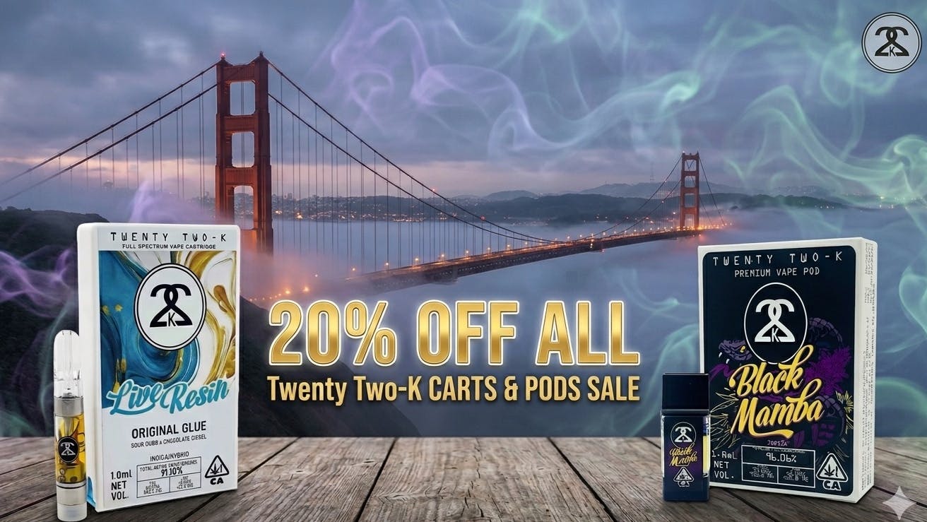 Green Door San Francisco 22K 20% OFF 22K products (carts and pods)