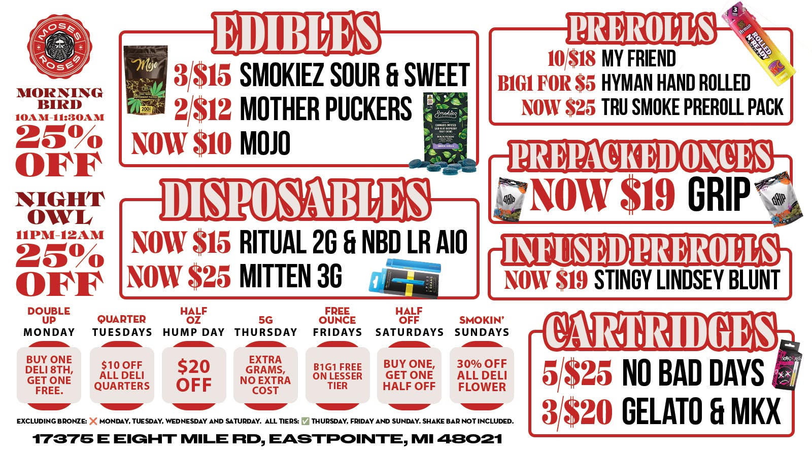 Moses Roses Eastpointe Daily Deli Deals @ Moses Roses
