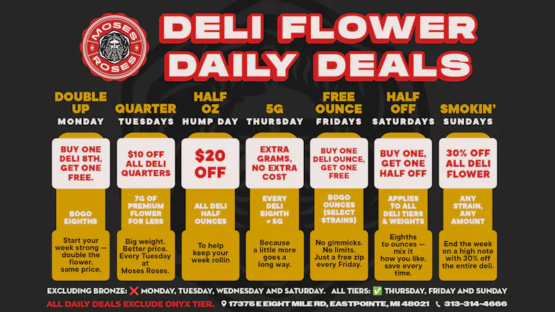 Moses Roses Eastpointe Daily Deli Deals @ Moses Roses