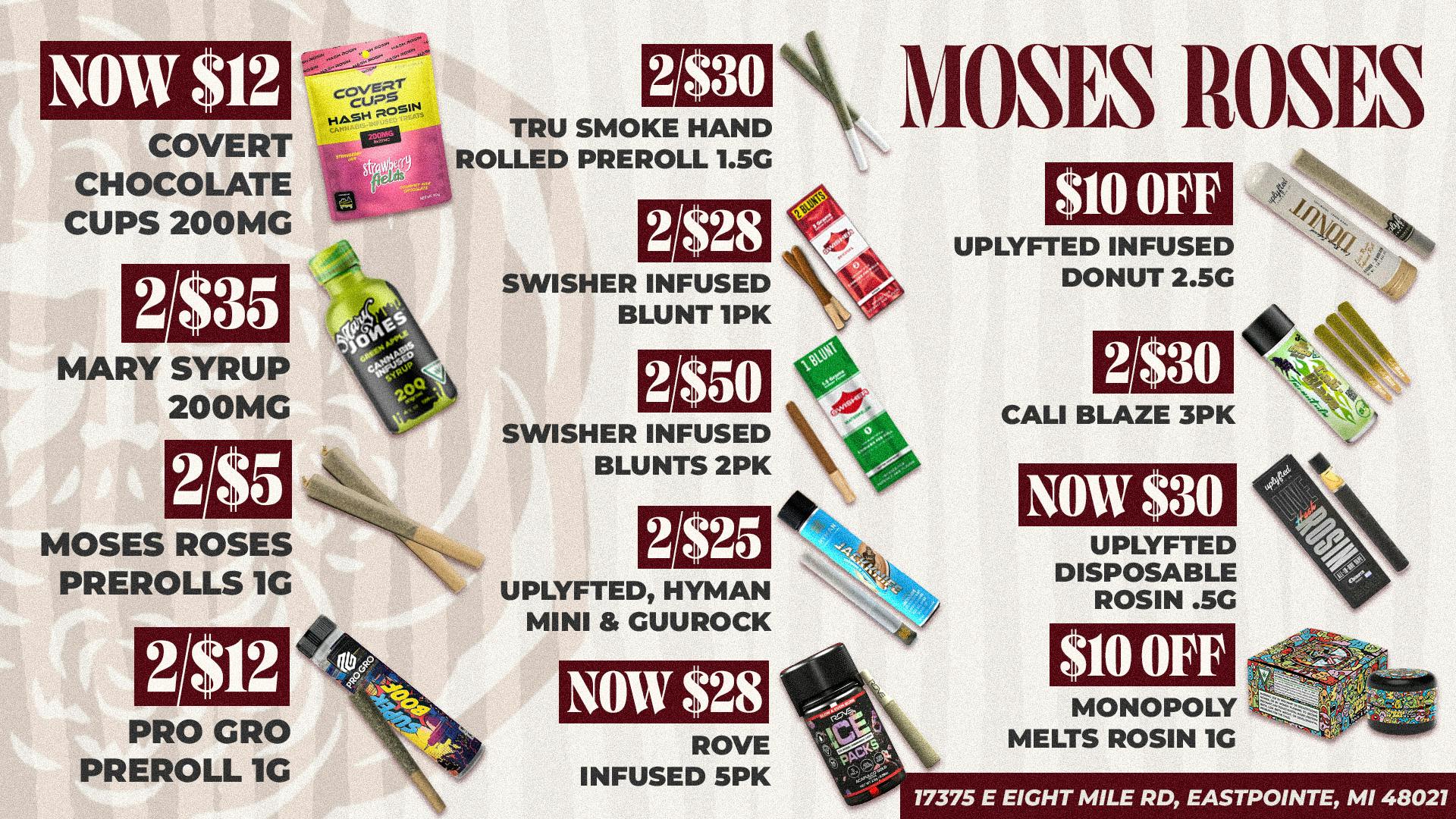Moses Roses Eastpointe Weekly Deals @ Moses Roses