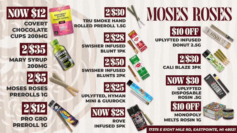Moses Roses Eastpointe Weekly Deals @ Moses Roses