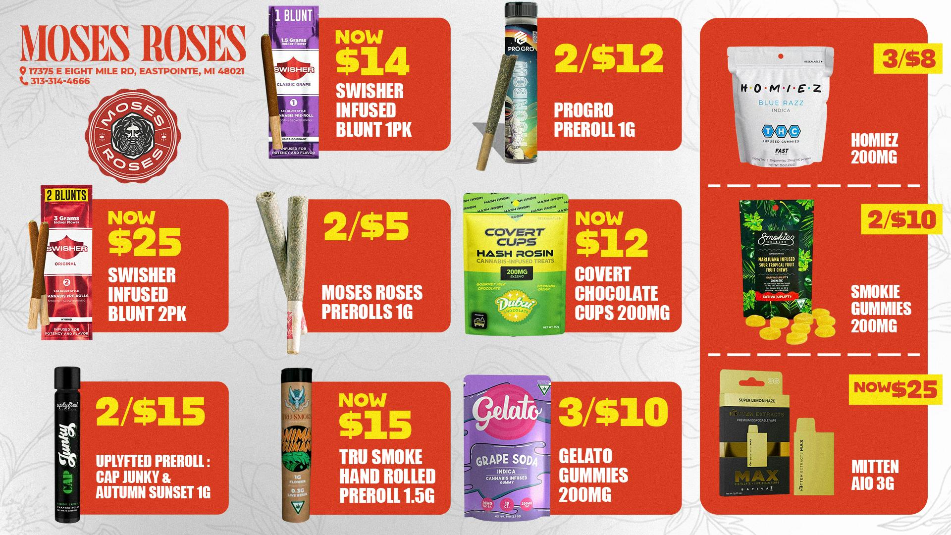 Moses Roses Eastpointe Weekly Deals @ Moses Roses
