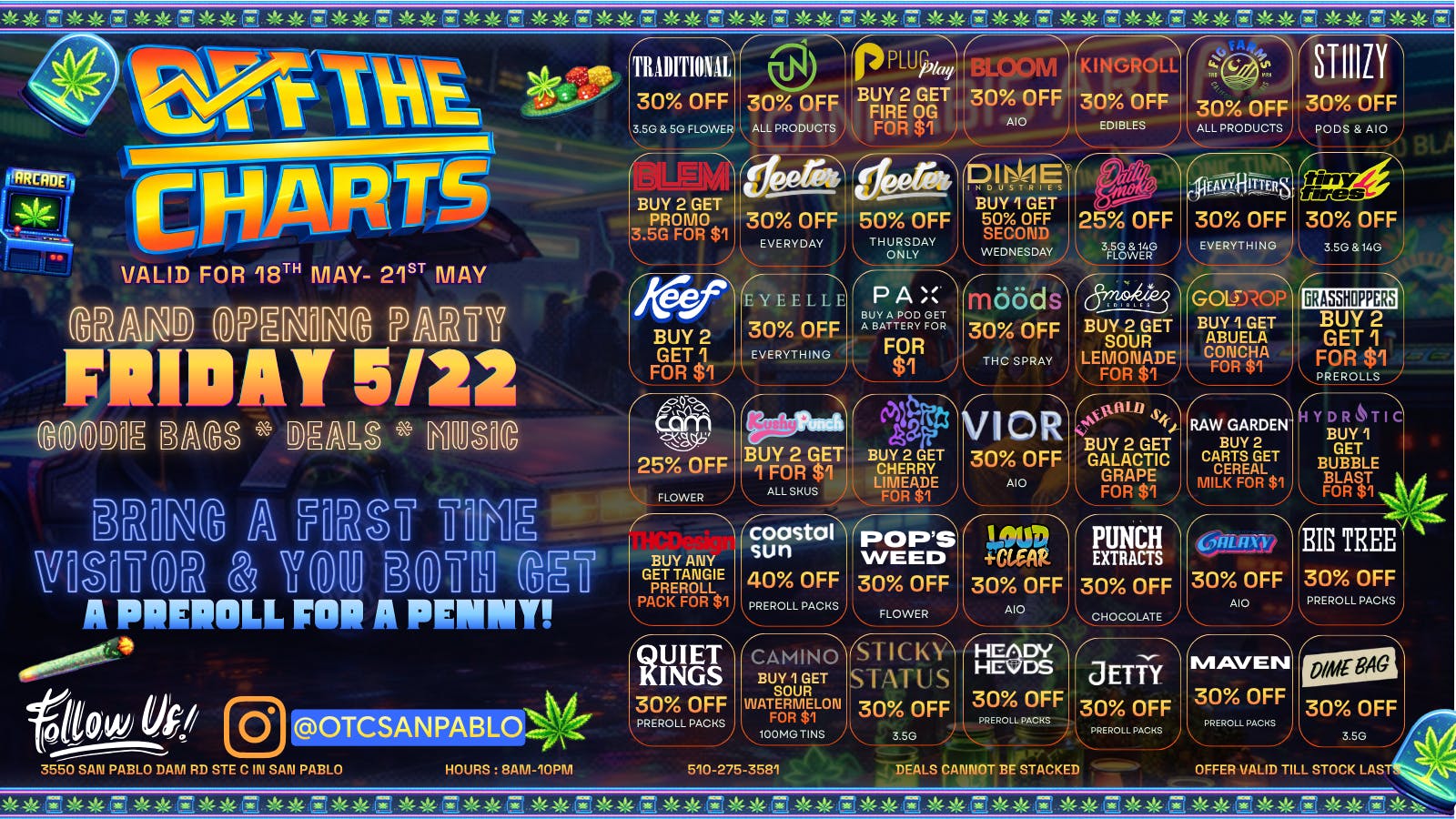 Off The Charts - San Pablo SAN PABLO OTC WEEKDAY DEALS
