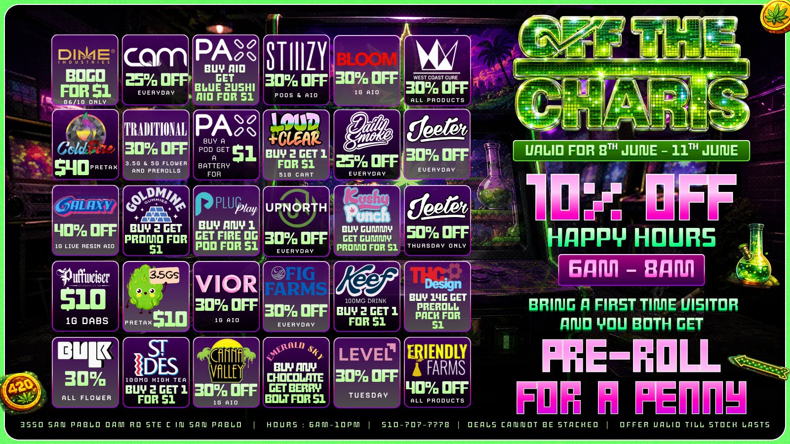 Off The Charts - San Pablo SAN PABLO OTC JUNE 8TH-11TH DEALS!