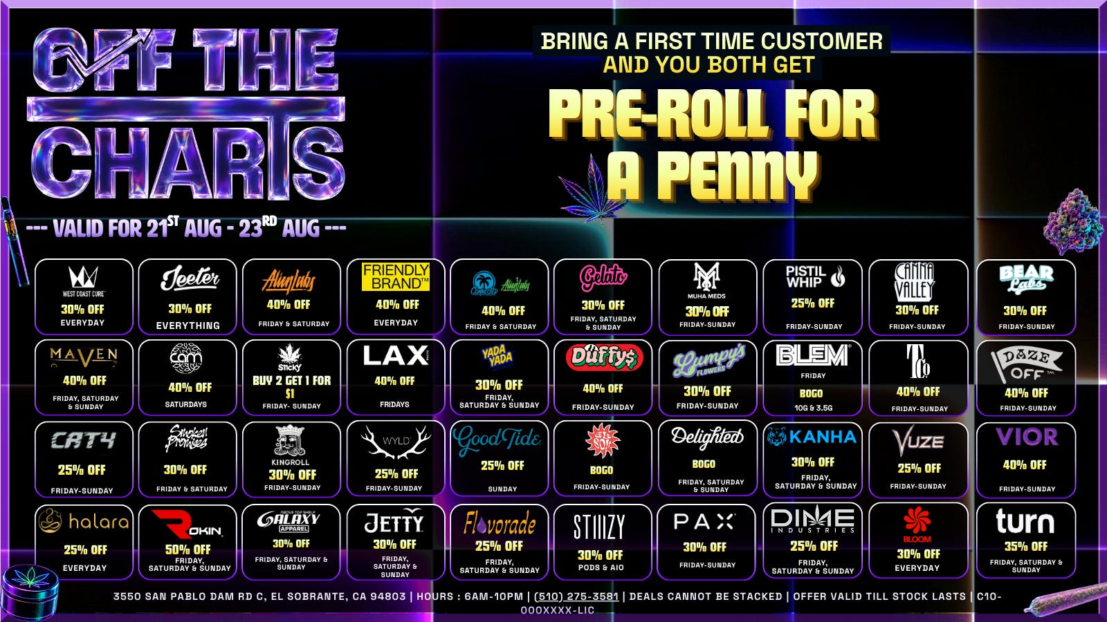 Off The Charts - San Pablo Bay Area Blessings 🌉 Premium Deals All Week