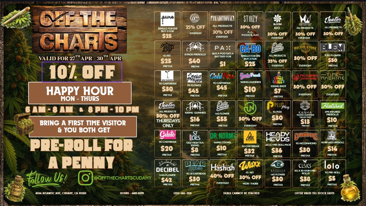 Off The Charts - Cudahy DEALS 🔥DEALS 🔥DEALS 🔥