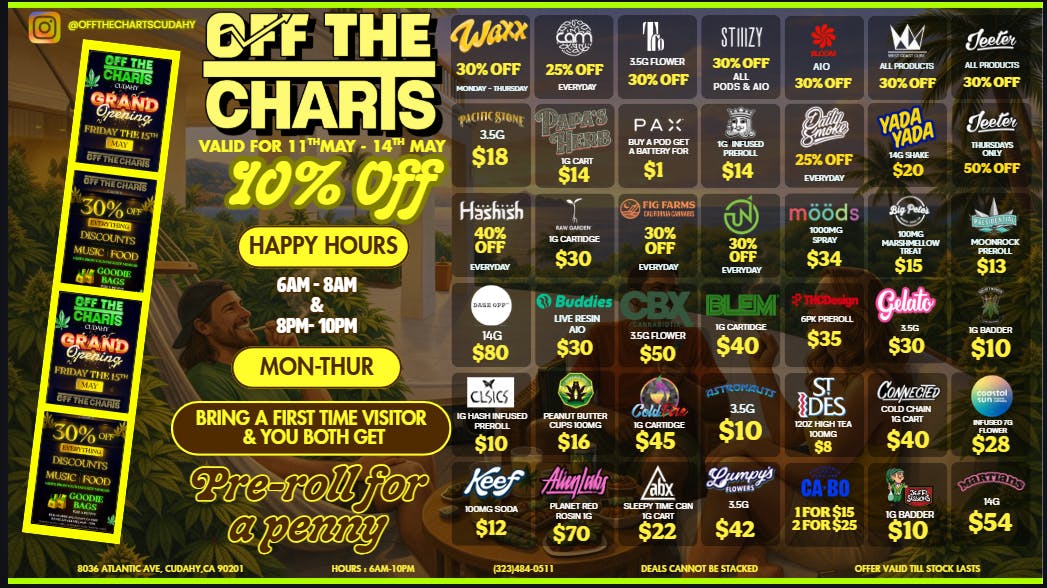 Off The Charts - Cudahy SPRING DEALS 🪻🔥🪻🔥🪻