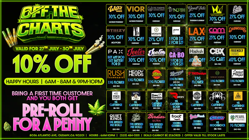 Off The Charts - Cudahy 🌞 🔥🎉Sun's Out, Buds Out: SUMMER DEALS🎉🌞🔥