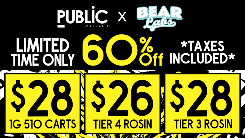 Public Dispensary 60% Off Bear Labs🐻 Limited Time⏳