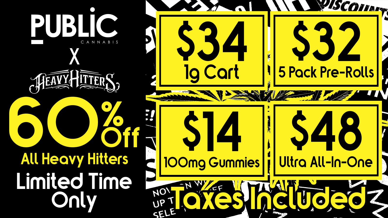 Public Dispensary 🔥 $34 Heavy Hitters Vape Cart 1g 💨 Flash Sale ⚡️