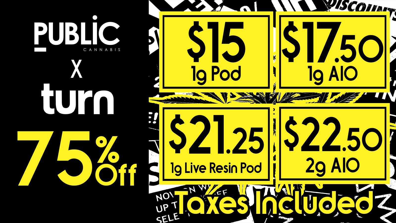 Public Dispensary 75% Off TURN Vapes💨Flash Sale⚡️