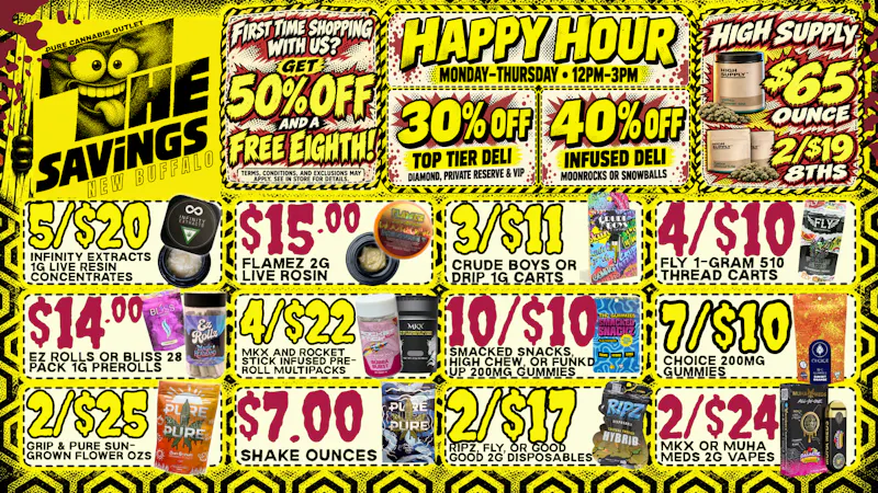 Pure Cannabis Outlet - New Buffalo ⏰ HAPPY HOUR = CRAZY GOOD SAVINGS! 💥