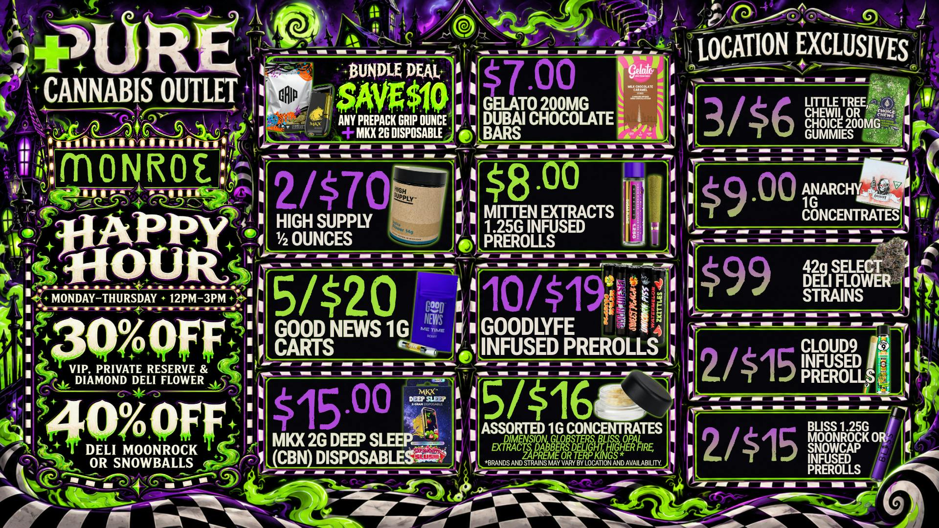 Pure Cannabis Outlet - Monroe 🔥 5/$16 CONCENTRATES + 30% OFF HAPPY HOUR