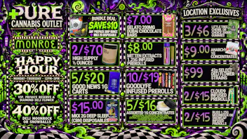 Pure Cannabis Outlet - Monroe 🔥 5/$16 CONCENTRATES + 30% OFF HAPPY HOUR