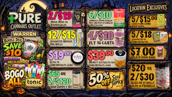 Pure Cannabis Outlet - Warren BOGO TONIC + 50% OFF SEED JUNKY🎃