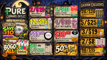 Pure Cannabis Outlet - New Buffalo 2/$19 MUHA MEDS + 50% OFF SEED JUNKY 🎃