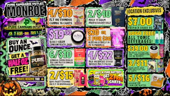Pure Cannabis Outlet - Monroe SPOOKY SAVINGS AT PURE! 👻 BOGO FREE ALL TONIC