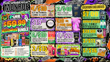 Pure Cannabis Outlet - Monroe SPOOKY SAVINGS AT PURE! 👻 $59.99 HALLOWEEN BUNDLE