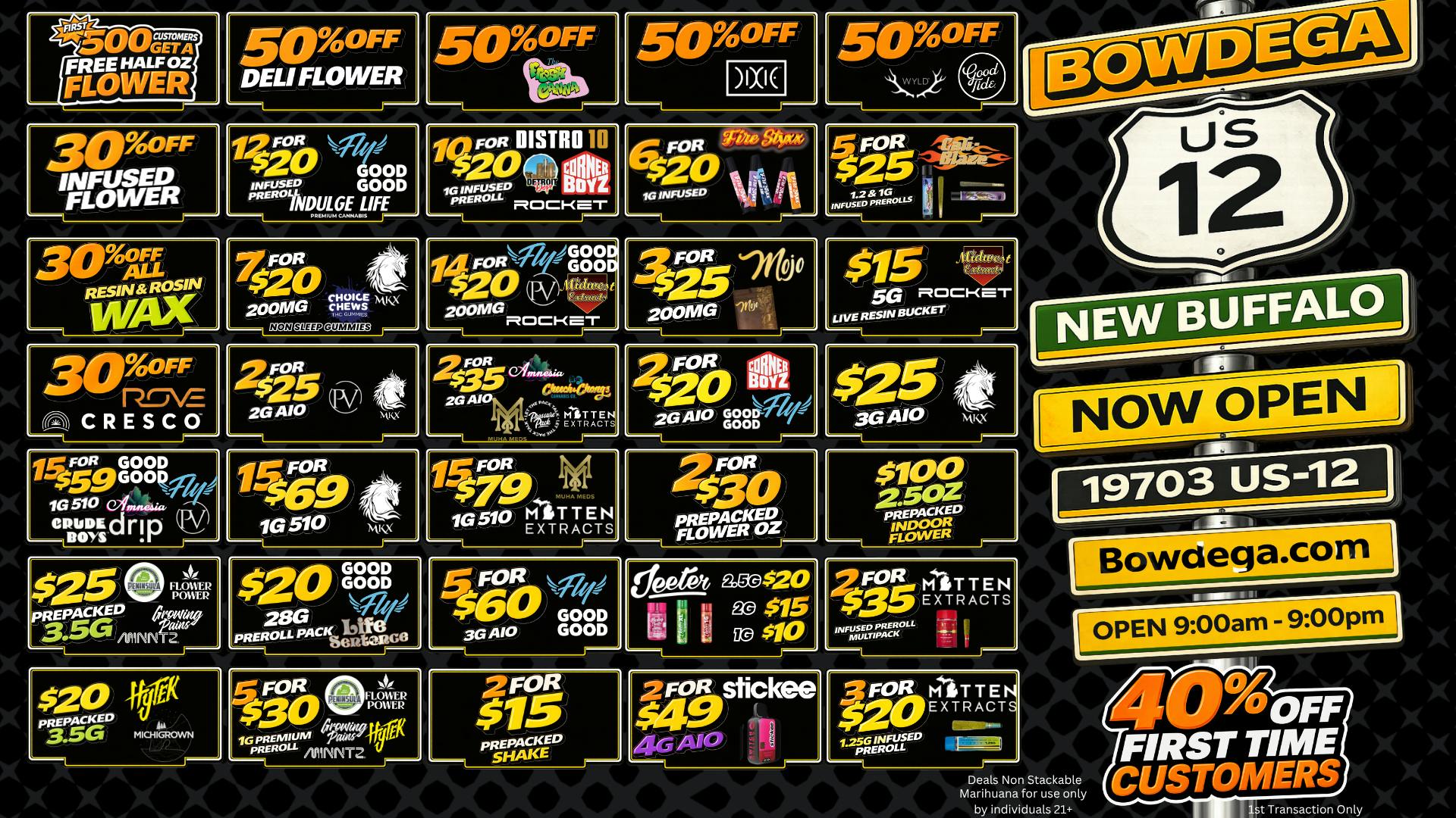 BOWDEGA - NEW BUFFALO BOWDEGA NEW BUFFALO NOW OPEN