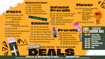 BOWDEGA - NEW BUFFALO BOWDEGA WEEKEND DEALS!