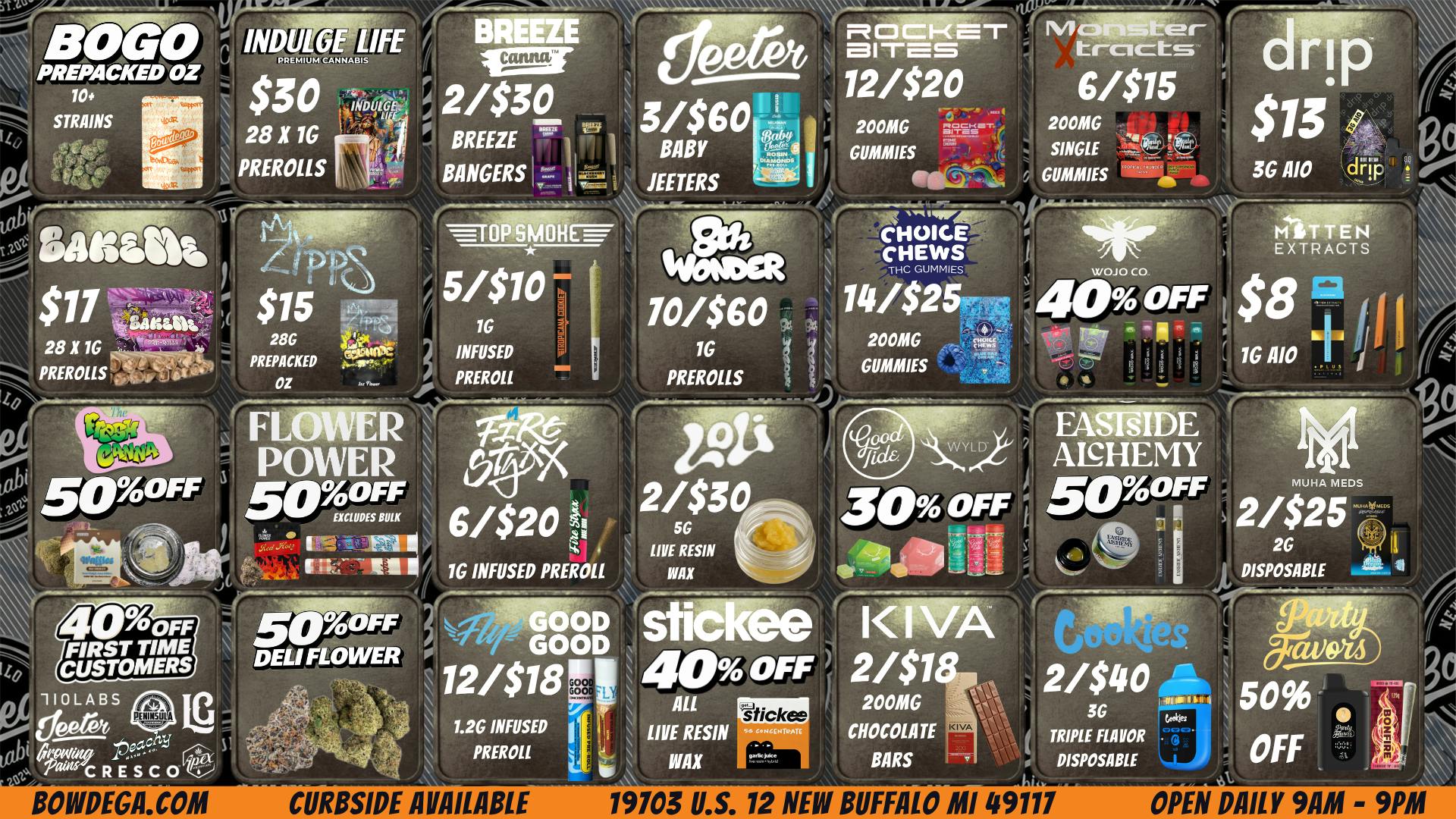 BOWDEGA - NEW BUFFALO Bowdega New Buffalo US 12 Highway Weekly Deals!