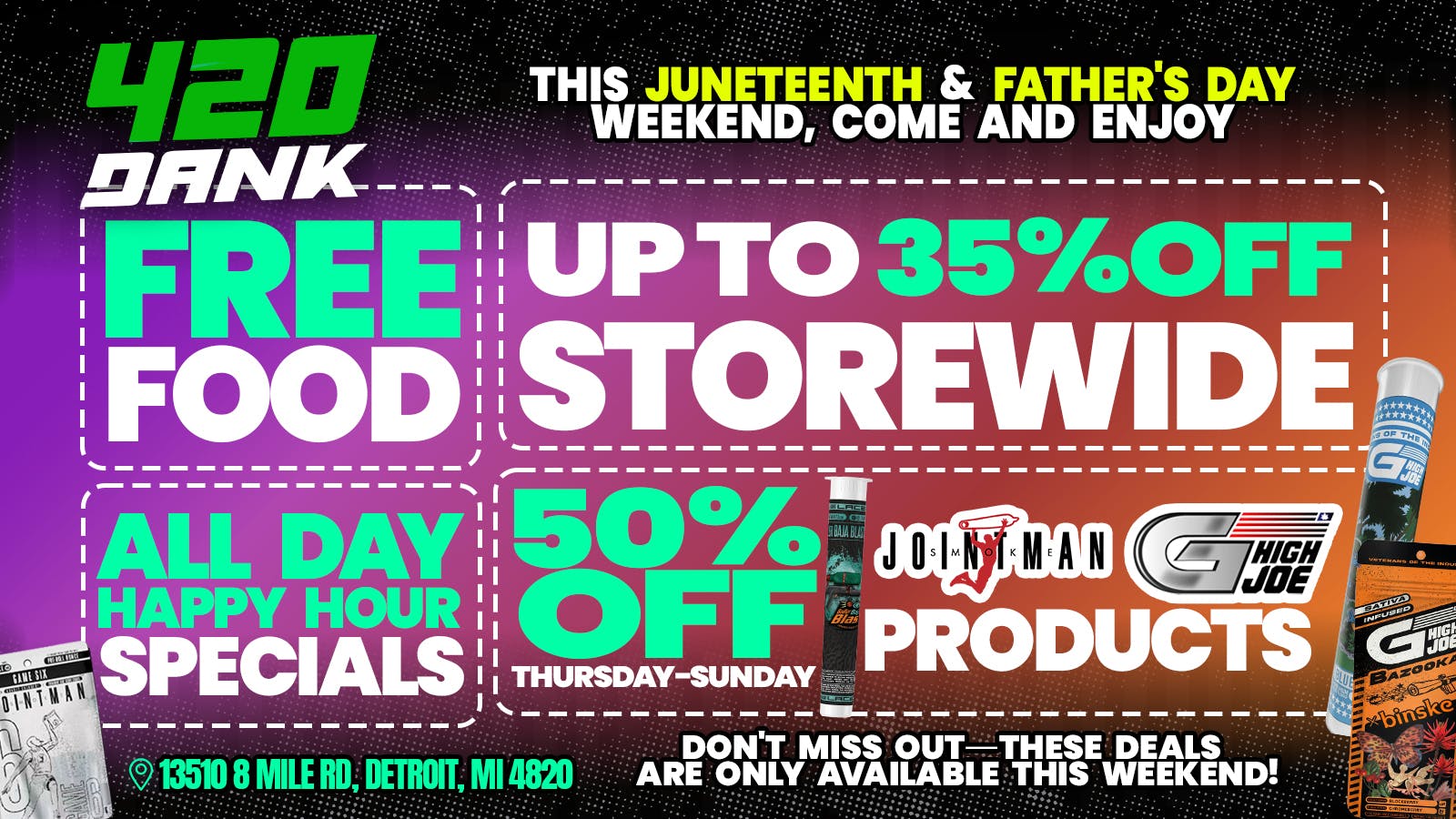 420 Dank 420 Dank Juneteenth Fathers Day Weekend Deals Live