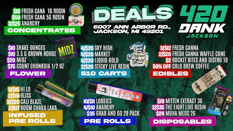 420 Dank - Jackson 420 Dank Jackson Deals: Fresh Value Hits Today Now