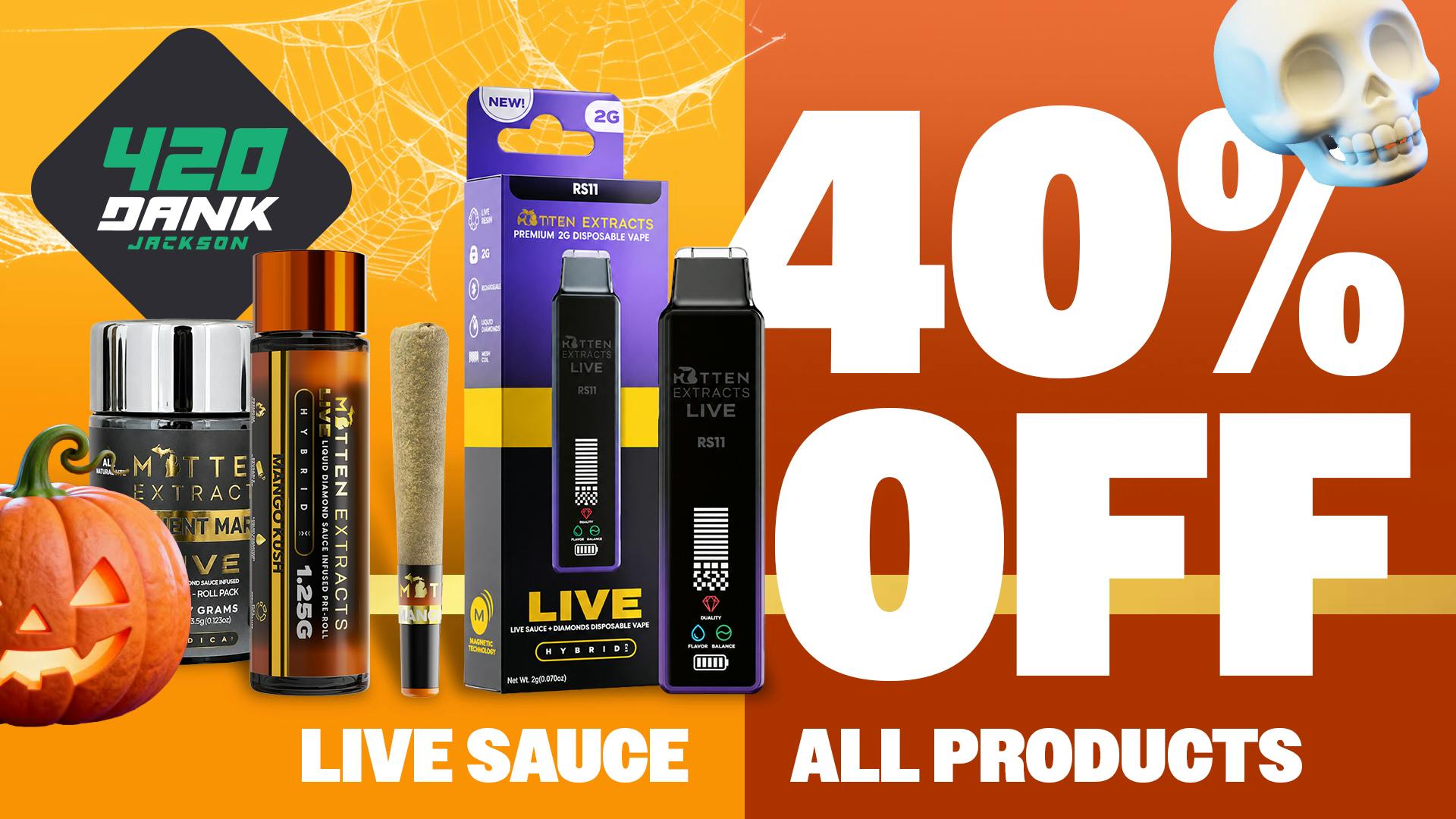 420 Dank - Jackson 420 Dank Mitten Deal: 40% Off Live Sauce All Week!