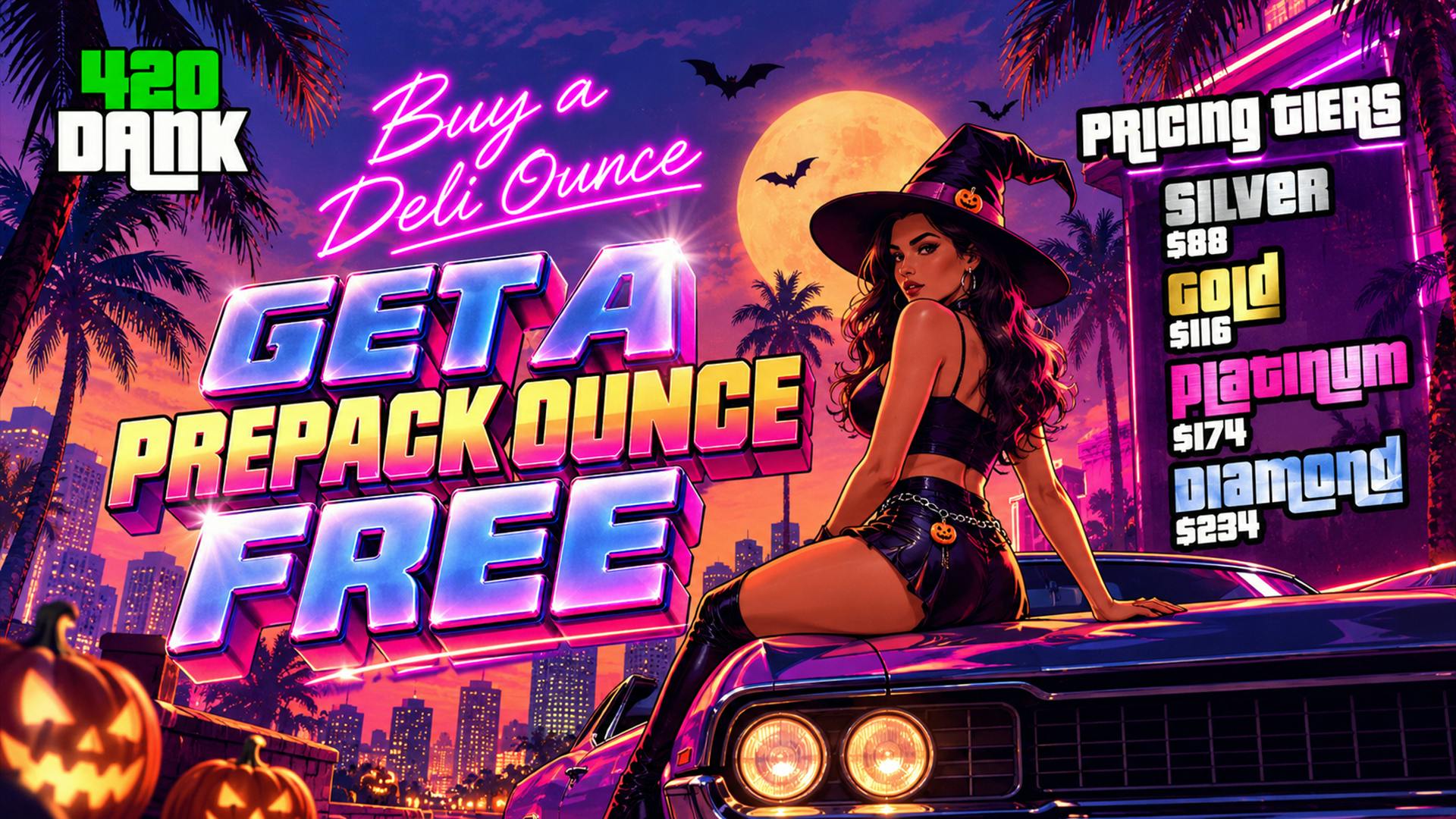 420 Dank 420 Dank Halloween: Buy a Deli Oz, Get One Free!