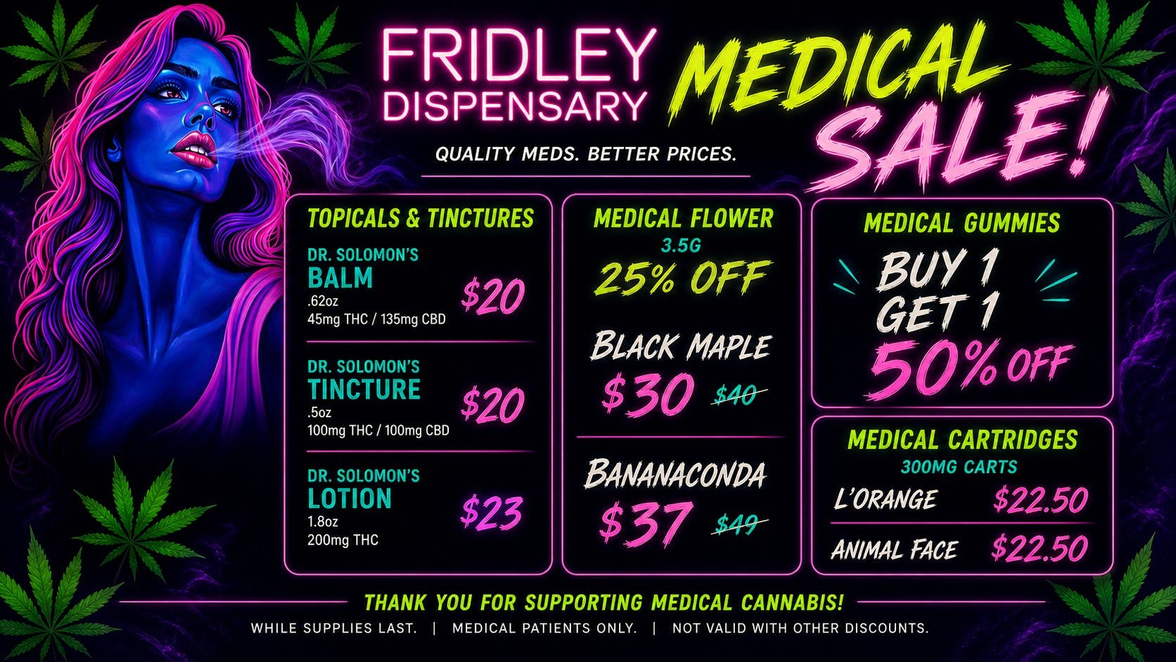 Fridley Dispensary Medical Blowout Sale!