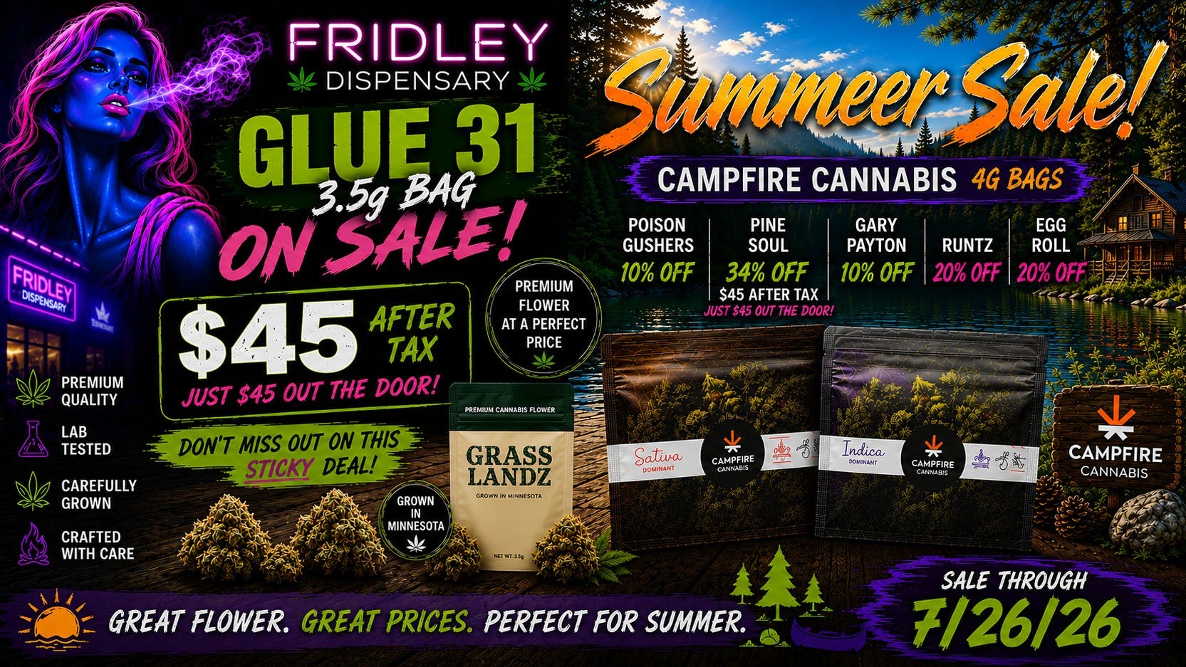 Fridley Dispensary FLOWER SUMMER SALE!