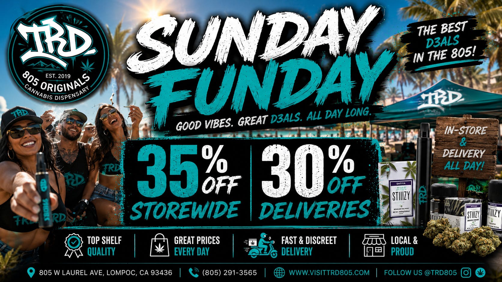 TRD Delivery Sunday Funday | 30% OFF Deliveries & 35% Storewide