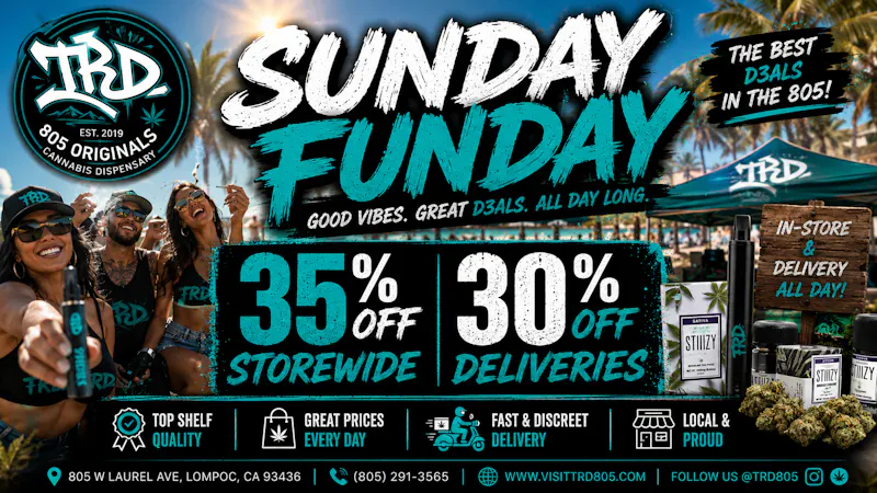 TRD Delivery Sunday Funday | 30% OFF Deliveries & 35% Storewide