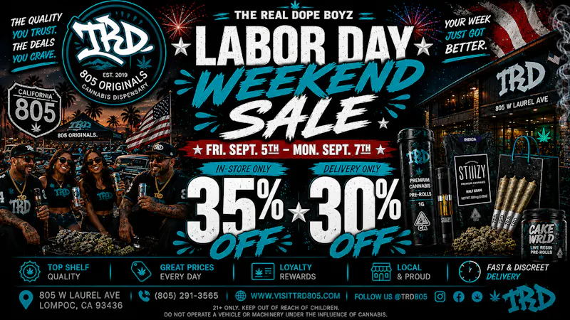 TRD Delivery LaborDay Weeknd 35% OFF In-Store| 30% OFF Delivery