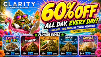 CLARITY Cannabis - Hazel Park 60% OFF ALL DAY! $8/$12/$19 Oz's