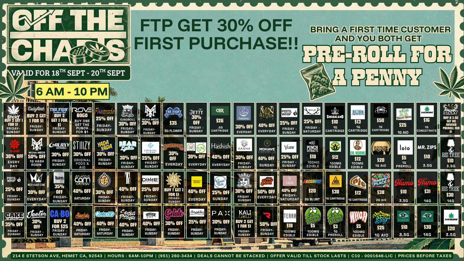 Off The Charts - Hemet on Stetson Ave HOT DEALS THIS SUMMER!!