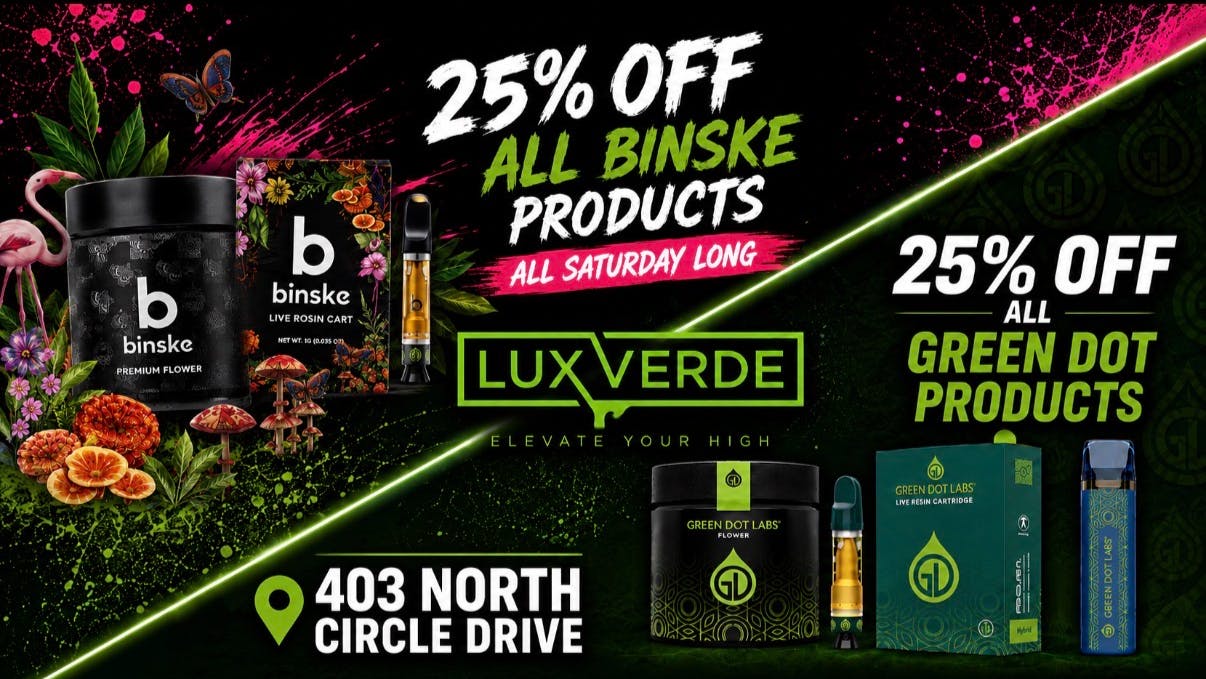 Lux Verde binske and Green Dot Sale!