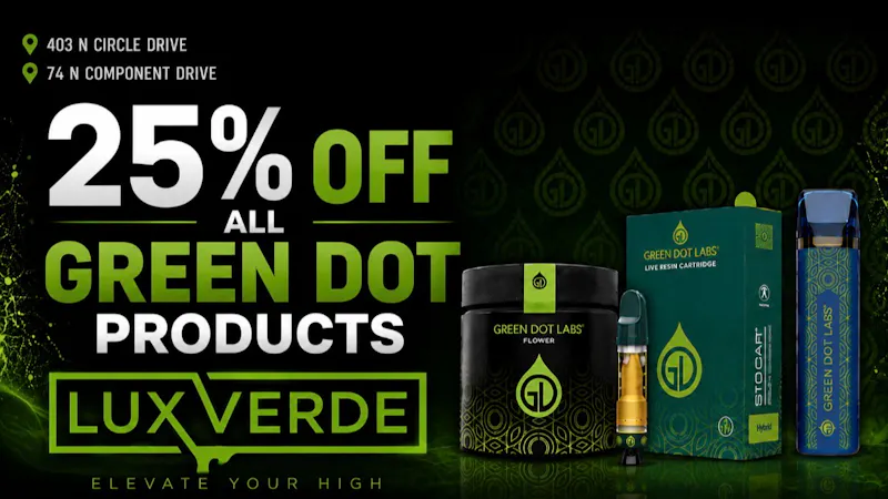 Lux Verde 25% off Green Dot ALL WEEK!