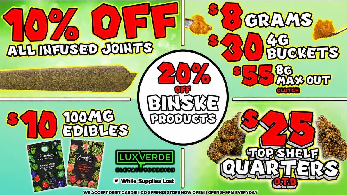 Lux Verde Saturday Deals!!😎