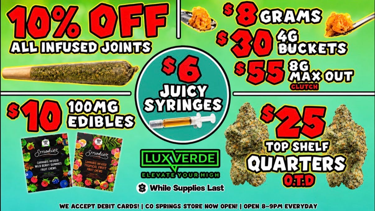 Lux Verde Big Deals. Big Savings. All Day.🌞