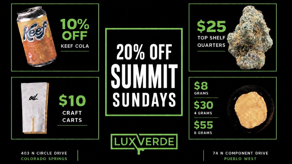 Lux Verde Summit Sundays--Save 20%
