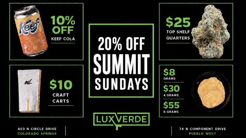 Lux Verde Summit Sundays--Save 20%